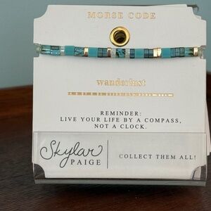 WANDERLUST MORSE CODE TILA - GORGEOUS GREENS BRACELET